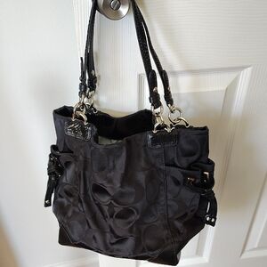Coach Black Signature Shoulder Bag